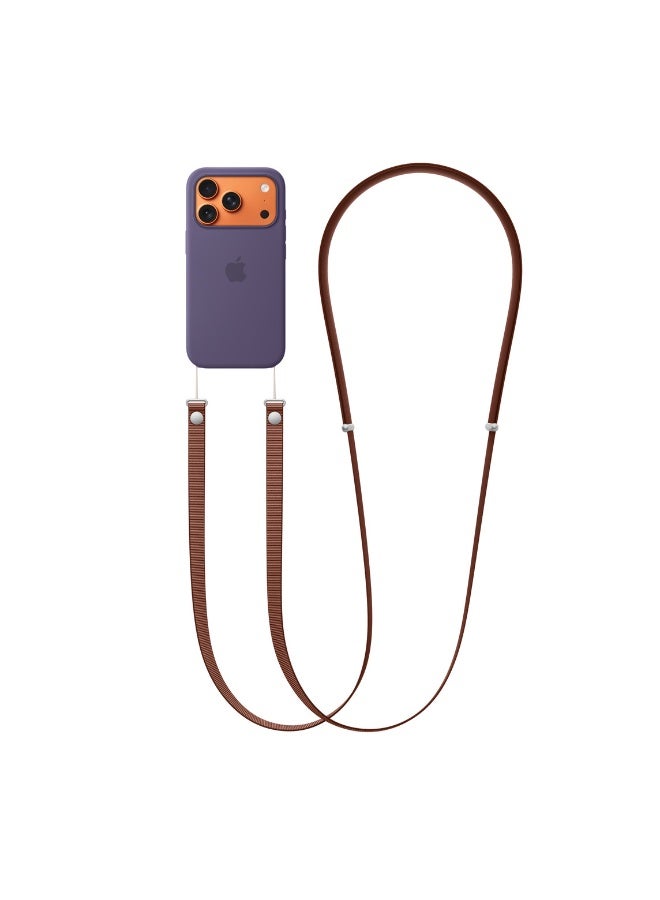 Phone Lanyard Crossbody Strap for Phones, Adjustable Anti-Theft Neck Holder with Magnetic Strap & Quick Release Sienna color. - Image 2